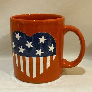 VTG Waechtersbach Red White Blue Patriotic Stars Stripes Heart Mug Germany
